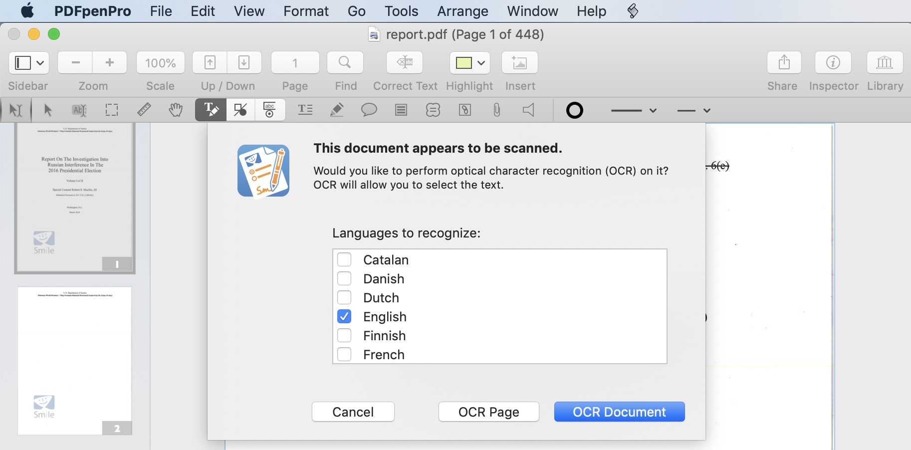 search for a word over only one pdf in preview mac